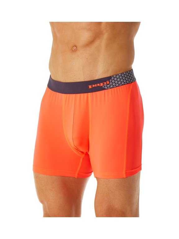 Men's Papi 626709 Sport Mesh Mid Trunk (Fiery Coral S)
