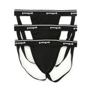 Mens Papi 705910W Cotton Jockstraps - 3 Pack Black S