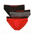 thumbnail image 1 of Men's Papi 980403 Essentials Cotton Stretch Low Rise Briefs - 3 Pack (Red/Black/Grey L), 1 of 4