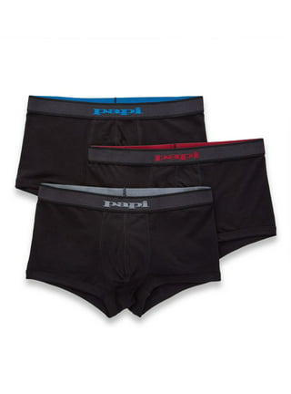 papi mens 3-pack Cotton Stretch thong underwear, Black/Cobalt/Blue, Medium  US
