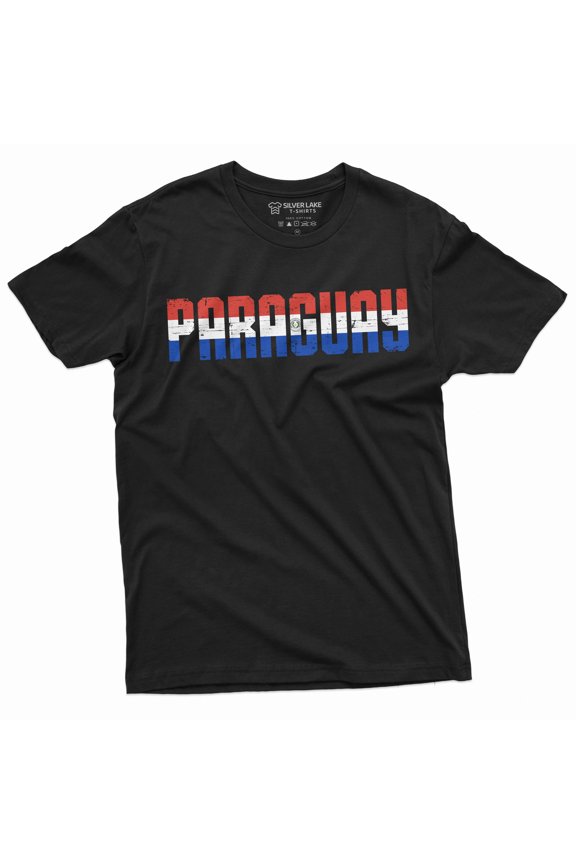 Men's Paraguay T-shirt Republica del Paraguay Mens tee patriotic flag country state emblem tee shirt