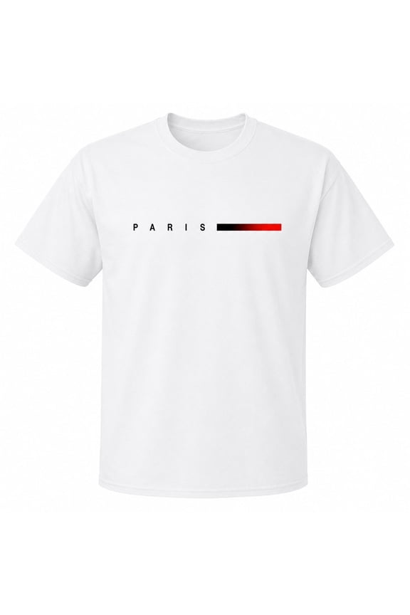 Men's Paris Graphic T-Shirt, Unisex Classic Fit Cotton Blend Tee