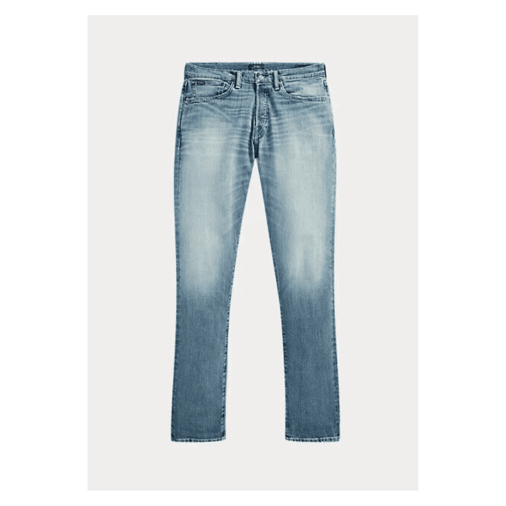 Polo Ralph Lauren Varick Slim Straight Jeans Logo Camo Denim