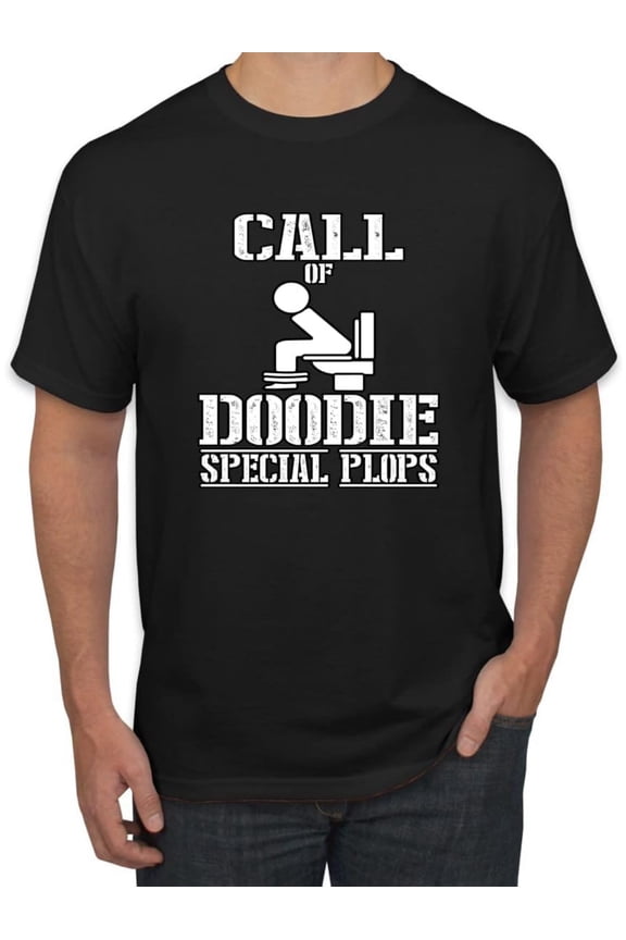 Men's Parody T-Shirt - Call of Doodie Spec Ops Funny CoD Logo Graphic Tee, Casual Gamer Humor Apparel for Fans (Iconic Signature)