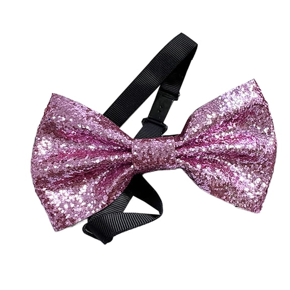 Men's Party Wear Sequins Bows Tie Student Grooms Unique Tie Shirt Embellishment for Party Wear and Celebrations