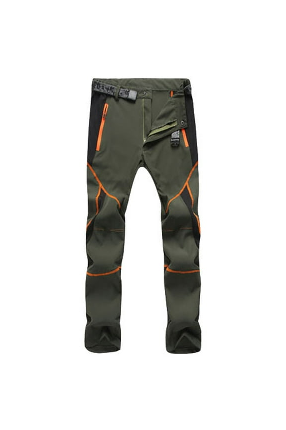 Men's Patchwork Cargo Pants Lightweight Outdoor Waterproof Quick Dry Fishing Hiking Work Pants with Multi-Pockets
