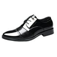 thumbnail image 1 of Men's Patent Leather Business Shoes Slip On Dress Loafers Classic Pointed Toe Formal Tuxedo Shoes, 1 of 5