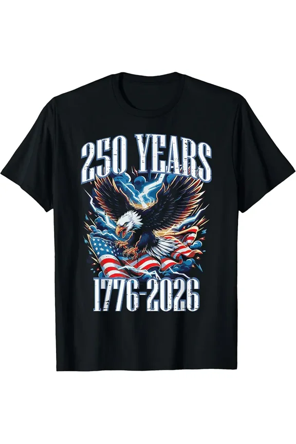 Men's Patriotic American Eagle 250 Years 1776-2026 T-Shirt