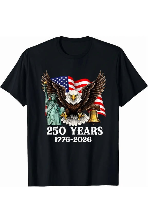 Men's Patriotic American Eagle Flag 250 Years 1776-2026 T-Shirt