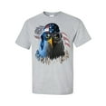 thumbnail image 1 of Men's Patriotic American Flag Freedom Fighter Eagle Short Sleeve T-shirt-Sports Grey-small, 1 of 4