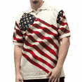 thumbnail image 1 of Men's Patriotic American Waving Flag 100% Cotton Polo Shirt, 1 of 2