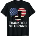 thumbnail image 1 of Men's Patriotic Distressed Thank You Veterans T-Shirt, 1 of 6