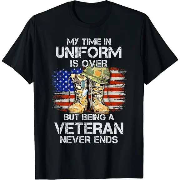 Men's Patriotic Military Veteran Graphic T-Shirt