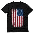 thumbnail image 1 of Men's Patriotic Shirt - Distressed USA Flag Tshirt - America T-Shirt - Cotton Blend Fabric - Crew Neck and Short Sleeve Design - 4th of July Clothing - Independence Day Shirt - XXX-Large Black, 1 of 8