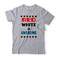 thumbnail image 1 of Men's Patriotic Shirt USA Shirt American Gifts Red White And Awesome Shirt 4th Of July Gifts (Small Grey), 1 of 6