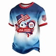 thumbnail image 1 of Men's Patriotic Sports Fan T Shirt Casual Fit Short Sleeve Crewneck T Shirts Top for Independence Day Daily Casual Wear, 1 of 3