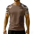 thumbnail image 1 of Men's Patriotic USA Flag Independence Day Shirt American Flag Vertical Graphic Tee, 1 of 5