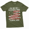 thumbnail image 1 of Men's Patriotic USA T-shirt inspirational courageous US history 4th of July Patriotic tee shirt (Large Military Green), 1 of 7