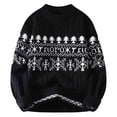 thumbnail image 1 of Men's Pattern Printed Sweaters Casual Long Sleeve Crew Collar Cable Knitted Pullover Sweater Top, 1 of 2