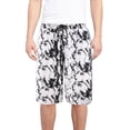 thumbnail image 1 of Men's Patterned Casual Drawstring Cotton Blend Soft Fleece Athletic Shorts (White, XL), 1 of 3