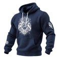 thumbnail image 1 of Men's Patterned Zip Up Hoodie Casual Long Sleeve Hooded Sweatshirt Jacket, 1 of 3