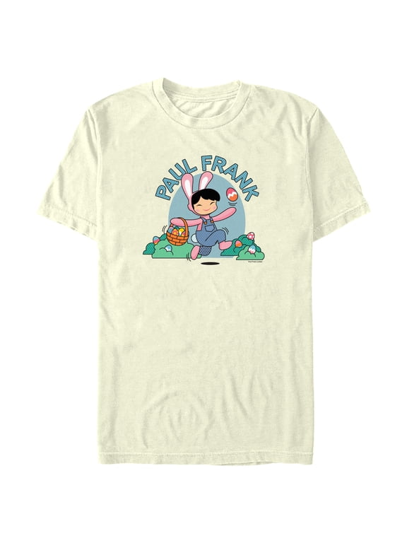 Men's Paul Frank Easter Bunny Girl Logo Graphic Tee Beige 3X Large