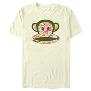 Men's Paul Frank Floral Julius the Monkey Graphic Tee Beige 3X Large
