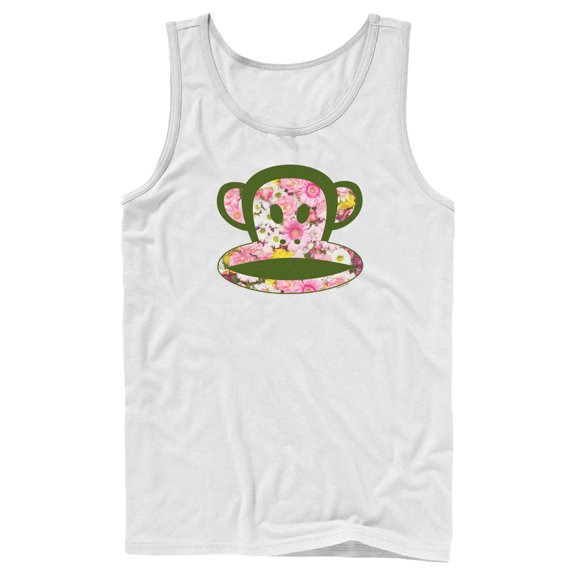Men's Paul Frank Floral Julius the Monkey Tank Top White Large