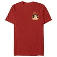 thumbnail image 1 of Men's Paul Frank Julius Beanie Left Chest  Graphic Tee Red 2X Large, 1 of 5