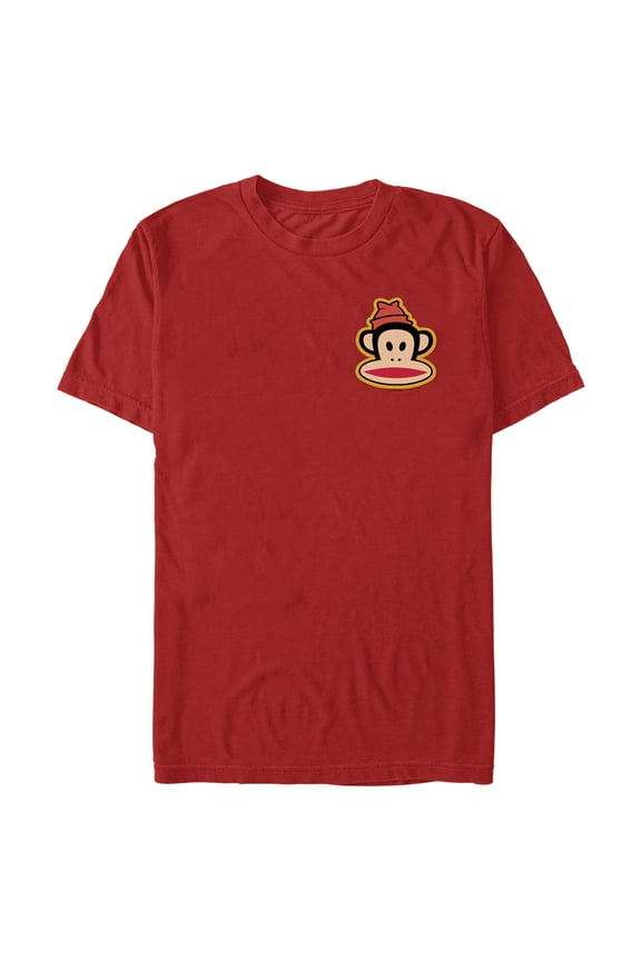 Men's Paul Frank Julius Beanie Left Chest  Graphic Tee Red X Large