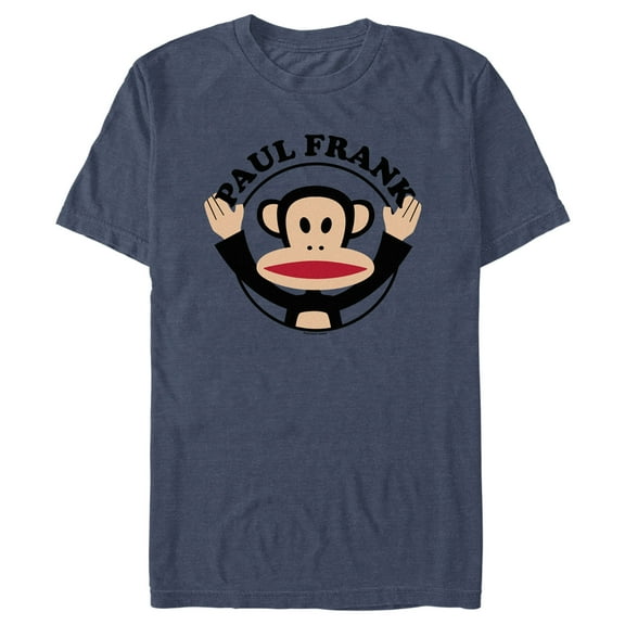 Men's Paul Frank Julius Circle  Graphic Tee Navy Blue Heather Large