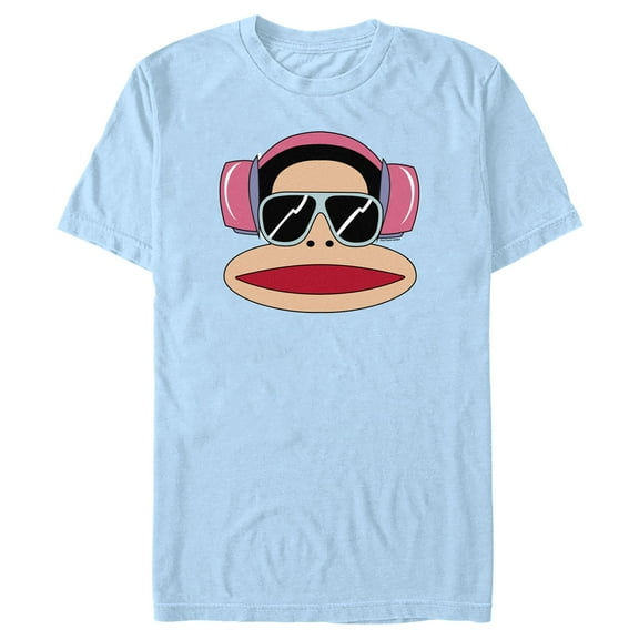 Men's Paul Frank Julius Cool Headphones  Graphic Tee Light Blue Large