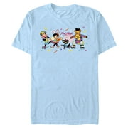 Men's Paul Frank Julius and Friends  Graphic Tee Light Blue Small