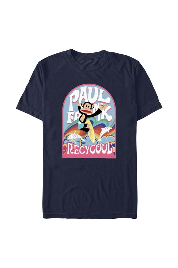 Men's Paul Frank Recycool Julius the Monkey Graphic Tee Navy Blue Medium