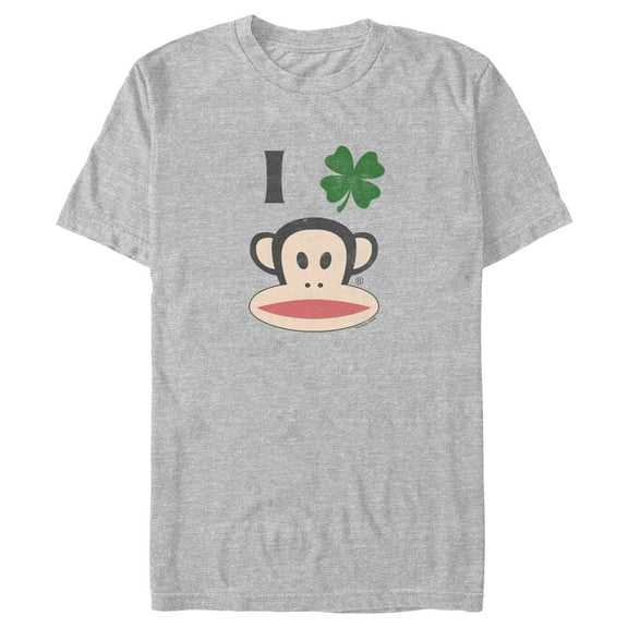 Men's Paul Frank St. Patrick's Day Four-Leaf Clover Julius Graphic Tee Athletic Heather Small