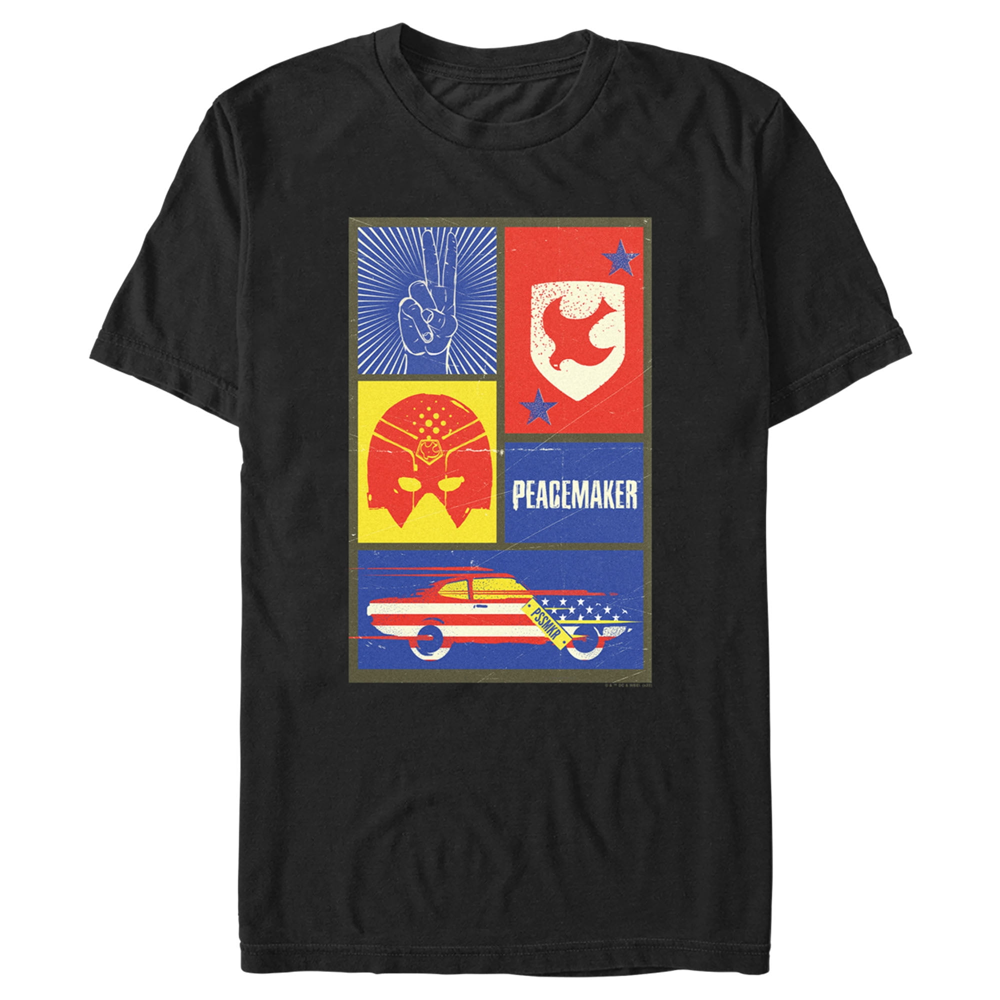 Men's Peacemaker Icon Panels Graphic Tee Black 2X Large - Walmart.com