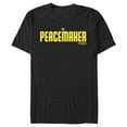 thumbnail image 1 of Men's Peacemaker Yellow Classic Logo  Graphic Tee Black Small, 1 of 5