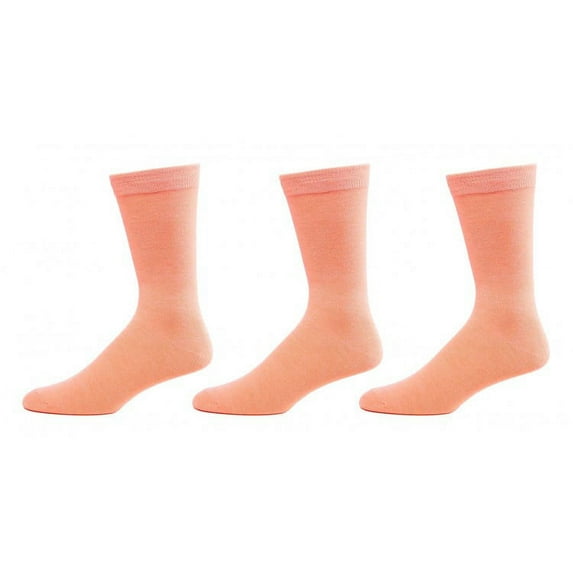 Men's Peach Cotton Dress Socks 3 Pairs