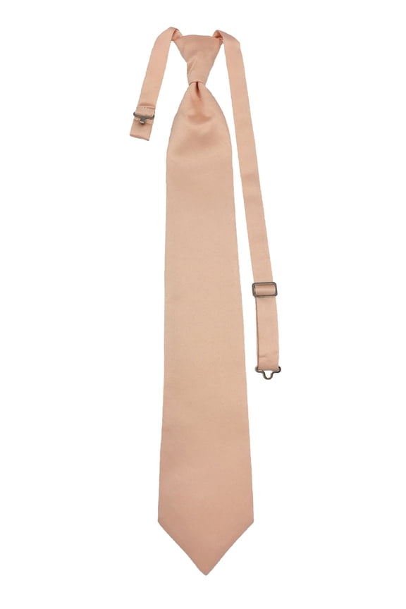 Men’s Peach Formal Satin Pre-Tied Necktie Tie in a Variety of Colors by Spencer J’s Signature Satin Collection