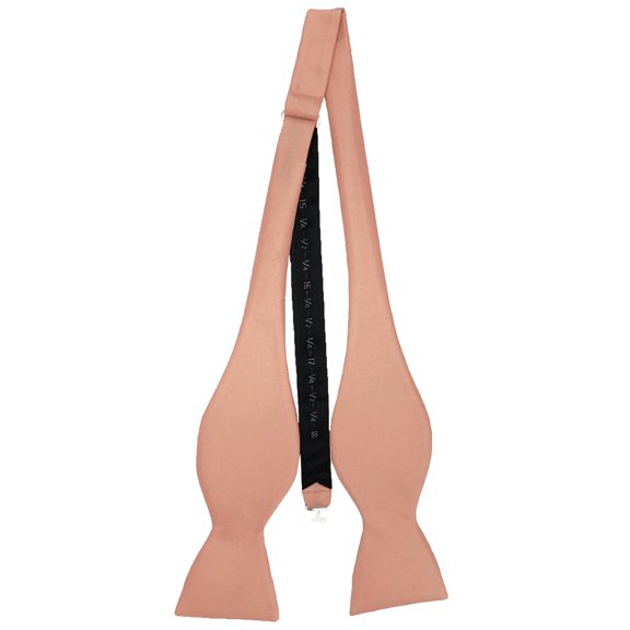 Men’s Peach Formal Satin Self-Tie Bow Tie in a Variety of Colors by Spencer J’s Signature Satin Collection