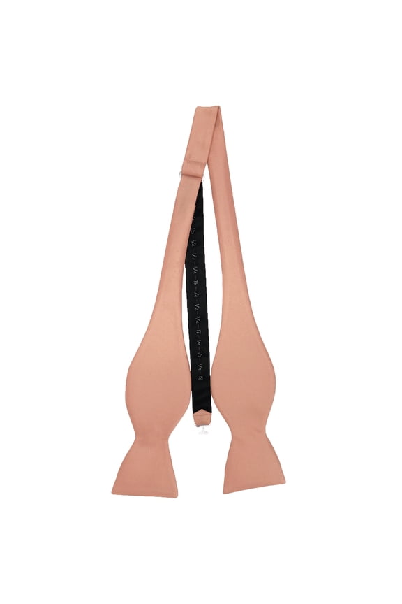 Men’s Peach Formal Satin Self-Tie Bow Tie in a Variety of Colors by Spencer J’s Signature Satin Collection