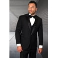 thumbnail image 1 of Men's  Peak Lapel Vested Tuxedo Black 52 Regular, 1 of 1
