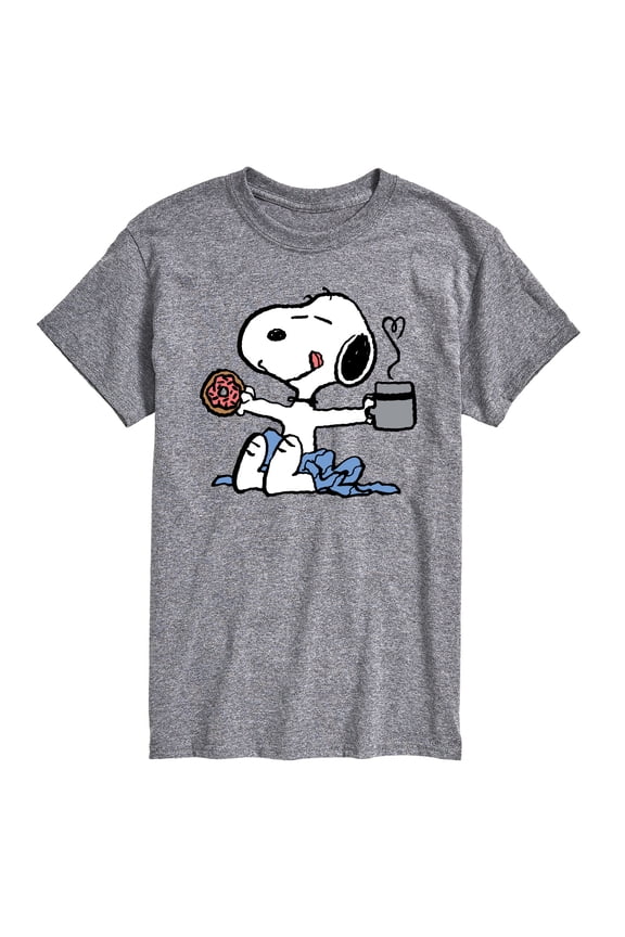 - Donut Coffee Snoopy - Men's Short Sleeve Graphic T-Shirt