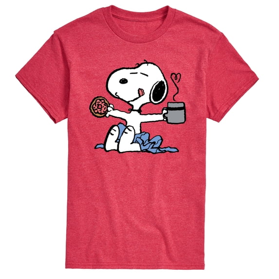 Peanuts - Donut Coffee Snoopy - Men's Short Sleeve Graphic T-Shirt
