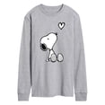 thumbnail image 1 of Peanuts - Snoopy White Heart - Men's Long Sleeve Graphic T-Shirt, 1 of 5