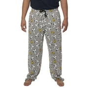 Men's Peanuts Snoopy Pajama Pants Lounge Wear Woodstock Gray