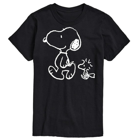 Men's Peanuts Snoopy Walk Tee Color: Black Size: XS