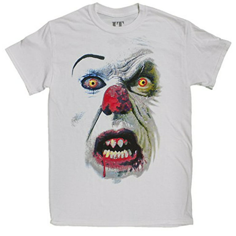 Men's Pennywise the Clown (Stephen King's It) Big Face T-Shirt (XX-Large)