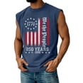 thumbnail image 1 of Men's We the People Patriotic Tank Top 1776-2026 250th Anniversary USA American Flag Graphic Shirts 4th Of July USA Independence Day Patriotic Tees USA Muscle Round Neck Tops,Blue 3XL, 1 of 3