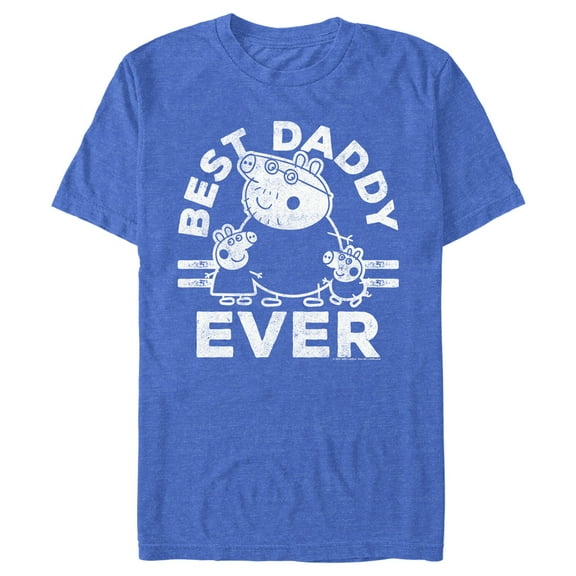 Men's Peppa Pig Best Daddy Ever Graphic Tee Royal Blue Heather X Large